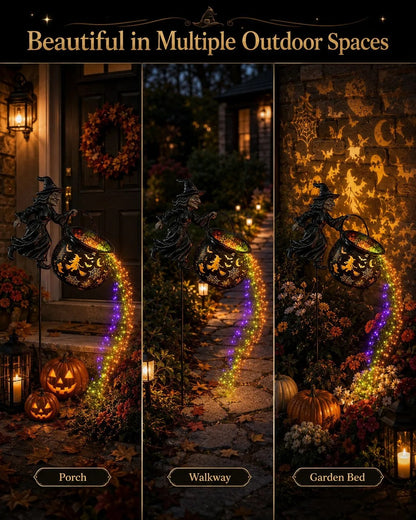 Witch’s Potion Pour Halloween Garden Light