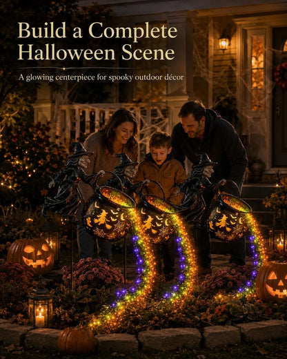 Witch’s Potion Pour Halloween Garden Light