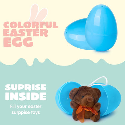 Easter Surprise Eggs: 12-Pack Hidden Plush Animal Toys