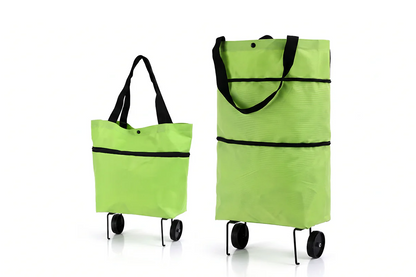 🛒 2-in-1 Foldable Shopping Cart Bag – Carry As A Bag, Roll As A Cart