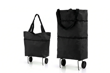 🛒 2-in-1 Foldable Shopping Cart Bag – Carry As A Bag, Roll As A Cart