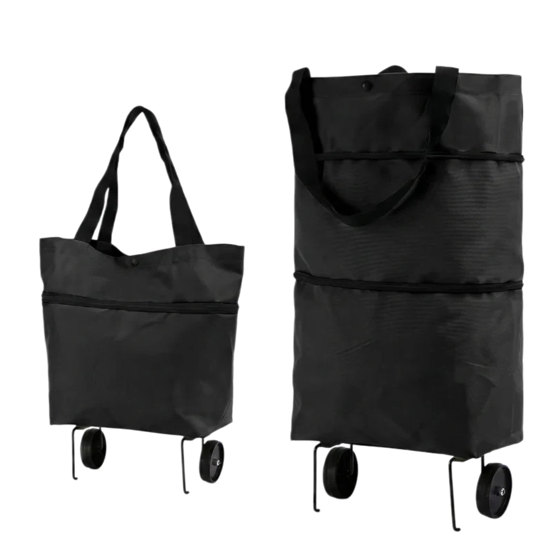🛒 2-in-1 Foldable Shopping Cart Bag – Carry As A Bag, Roll As A Cart