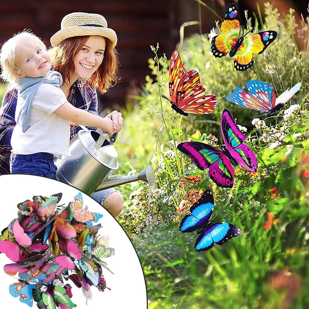 50PCS Lifelike Butterfly Garden Stakes – Add Color & Movement to Your Garden