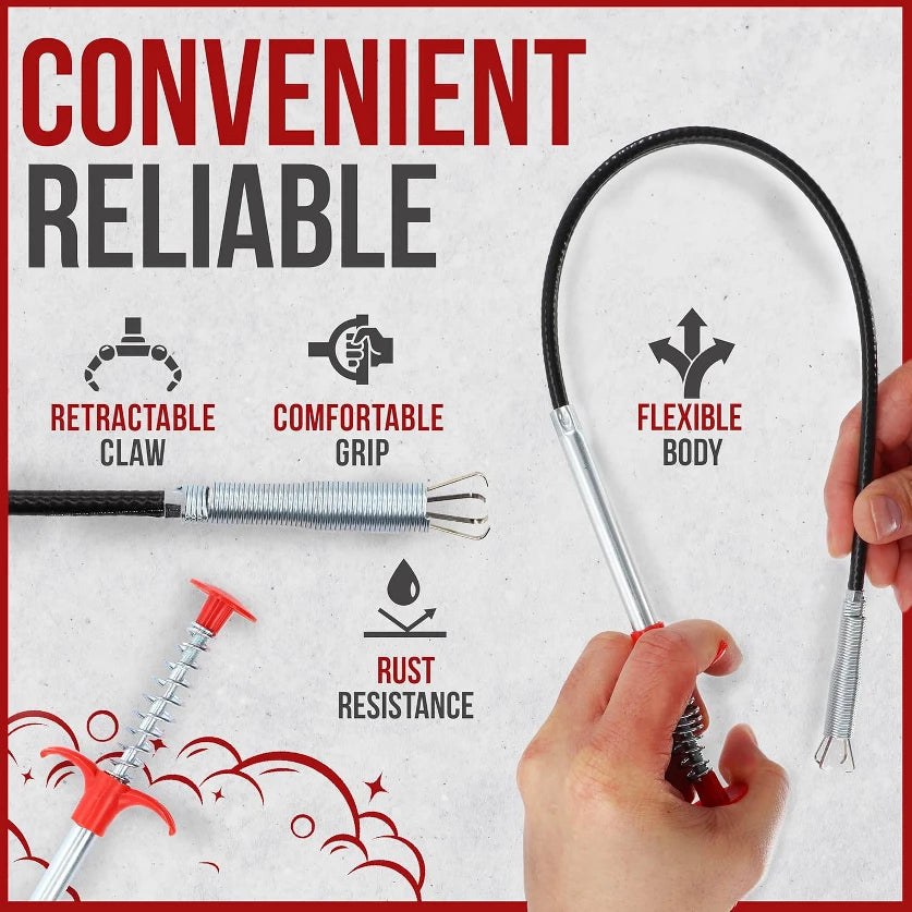 Heavy-Duty Flexible Pipe Clog Remover