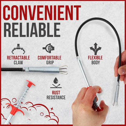Heavy-Duty Flexible Pipe Clog Remover