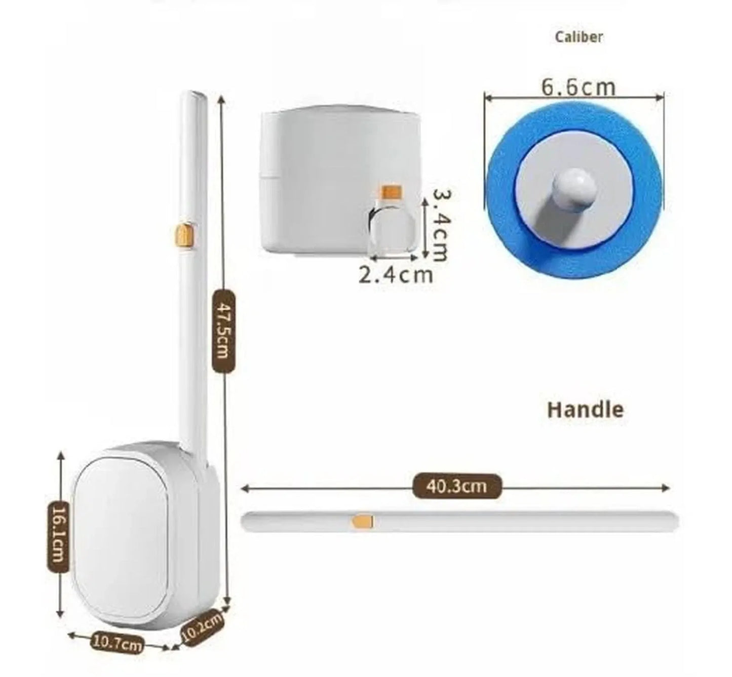 Hygienic Toilet Cleaning Kit with Disposable Brush Heads