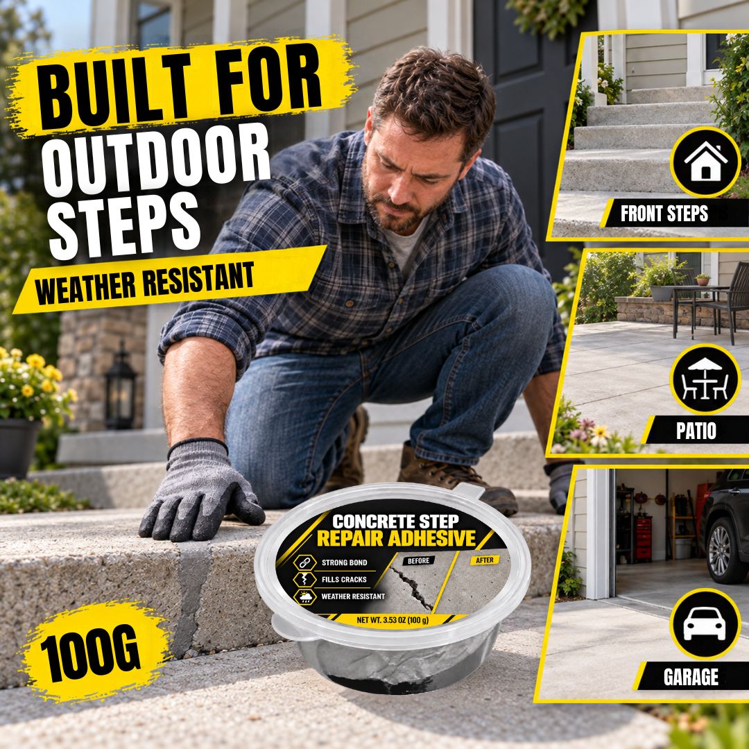 Concrete Repair Kit – Fix Cracked Steps & Damaged Surfaces Easily
