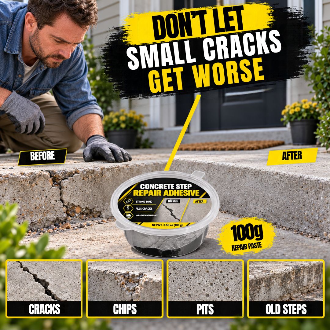 Concrete Repair Kit – Fix Cracked Steps & Damaged Surfaces Easily