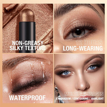 Waterproof Eyeshadow & Highlighter Stick – Creamy, Long-Lasting
