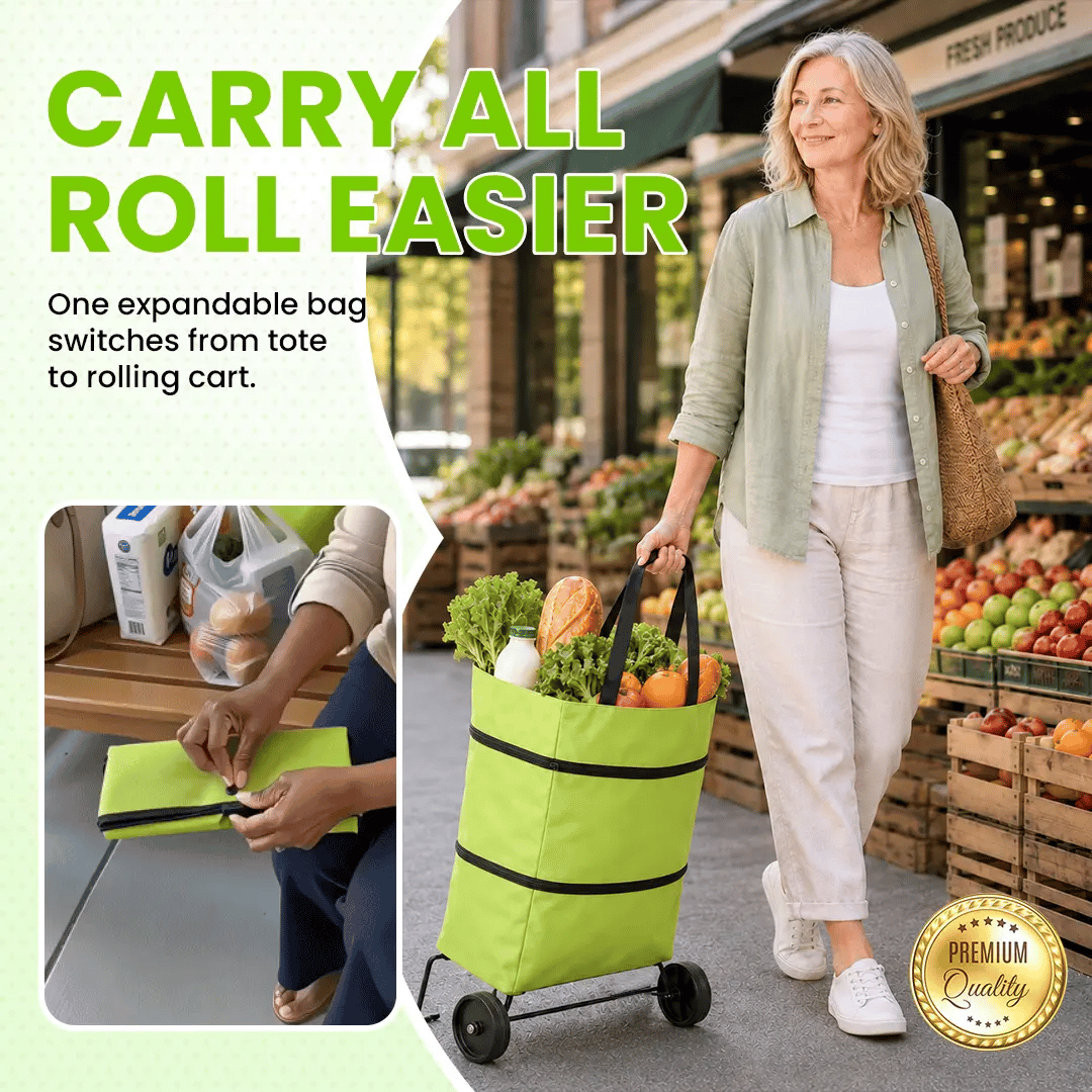 2-in-1 Foldable Shopping Cart Bag
